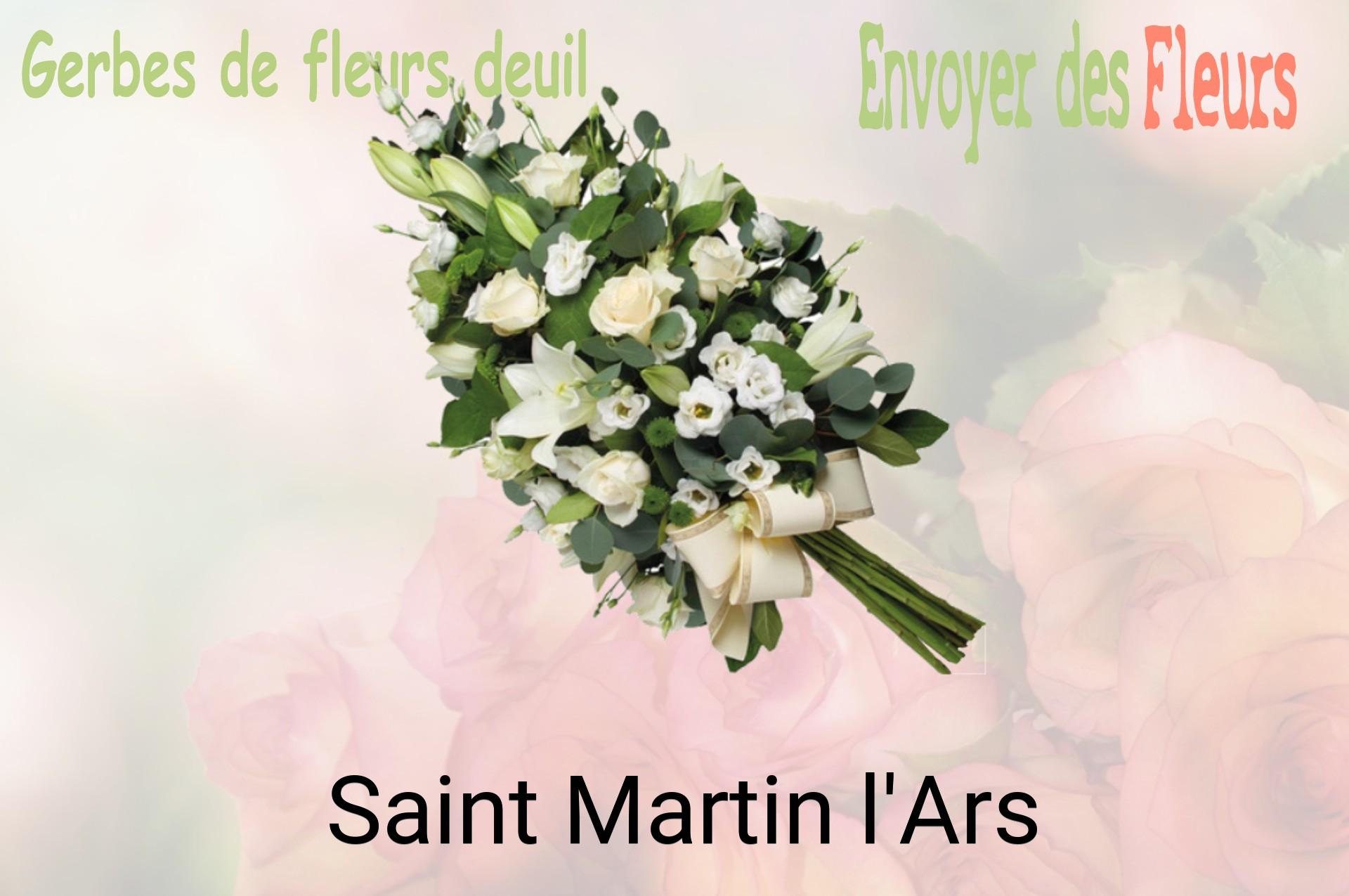 Gerbe de fleurs de deuil livrée à Saint-Martin-l'Ars